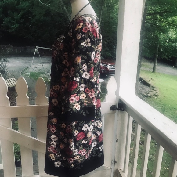 Karl Lagerfeld Pretty Floral Dress 10 FREE SHIP - Picture 2 of 5